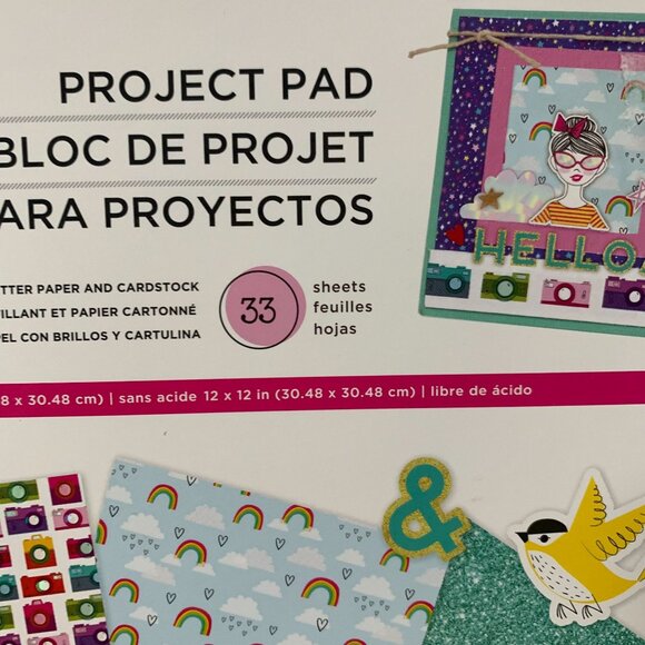 American Crafts "Shimelle Glitter Girl" 12x12 Paperpad 33 Sheets - Picture 6 of 6